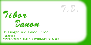 tibor danon business card